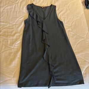 Lilla P Gray/Blue Asymmetrical Ruffle Dress